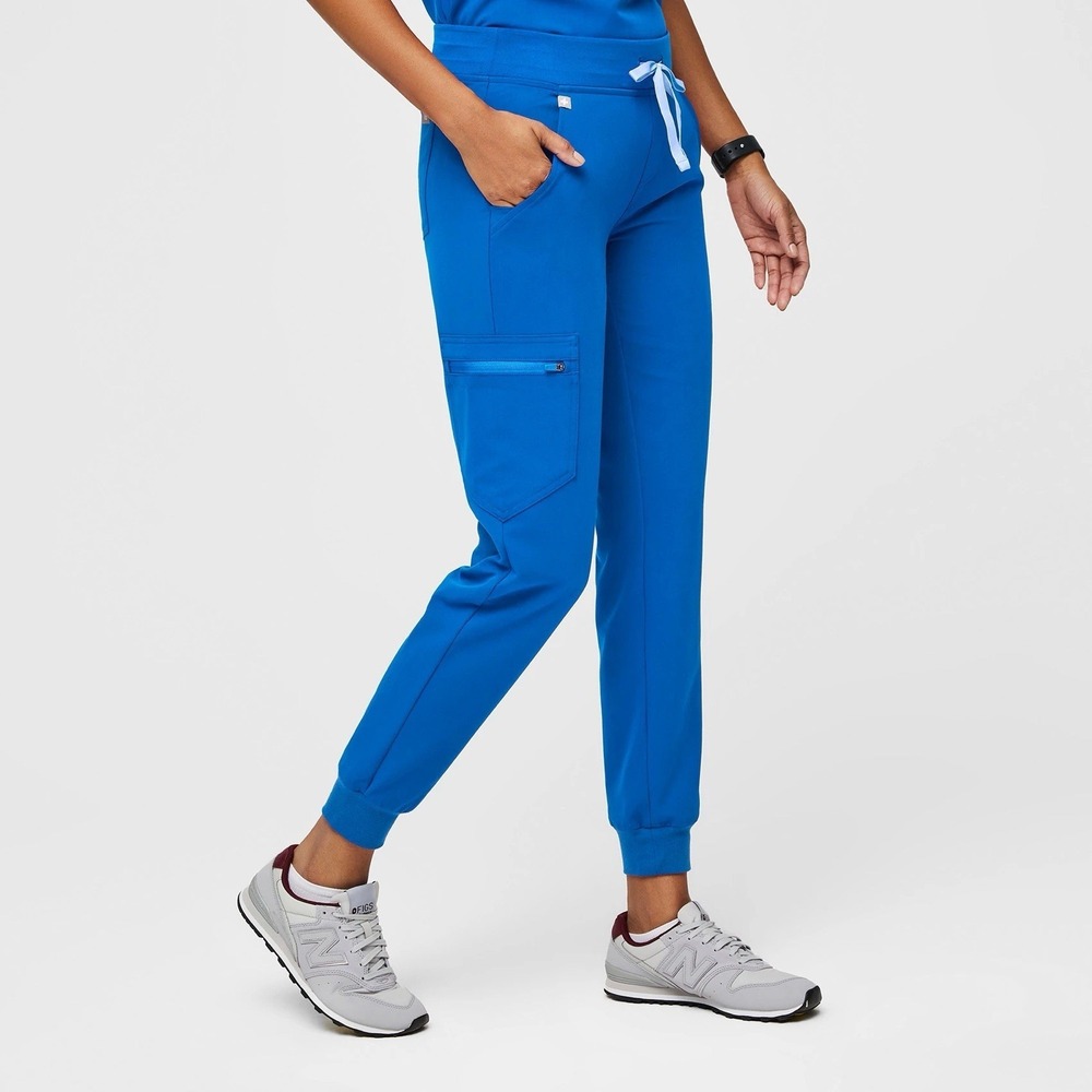 FIGS Zamora Jogger Scrub Pants Royal Blue XXS/P Yoga Waist Medical Uniform